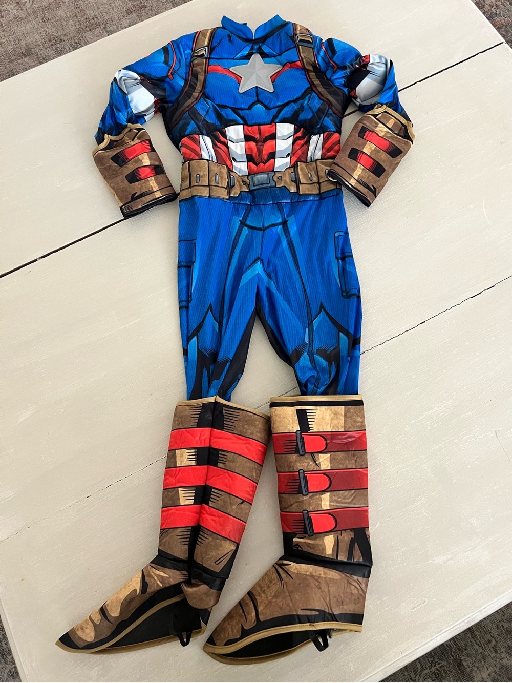 Marvel Avengers Captain America Premium Padded Costume 🛡️ | Youth Medium 7–8